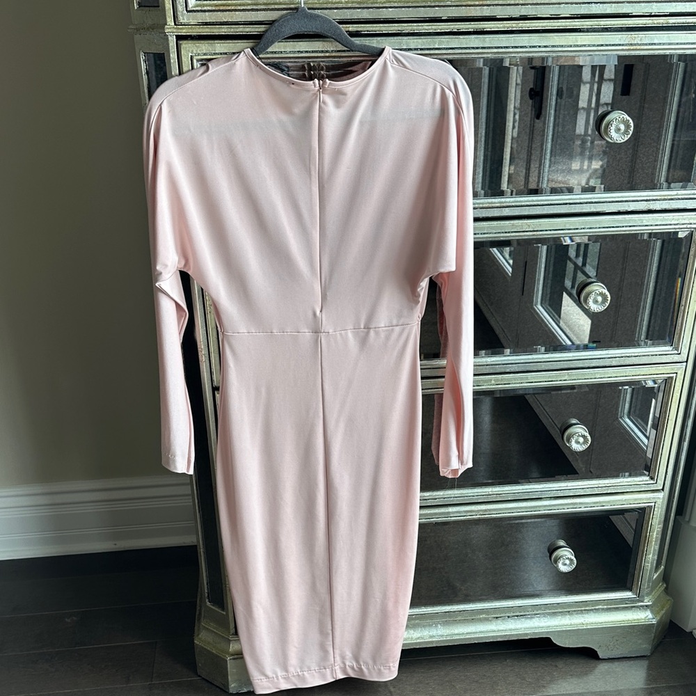 Zara Soft Pink Long Sleeve Dress - Picture 4 of 4